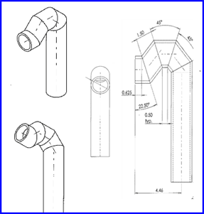 Design plans for the custom fabricated air filter tubing.