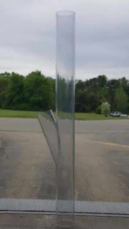 A clear tube with a Wye segment